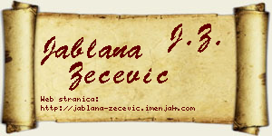 Jablana Zečević vizit kartica